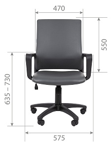 Офисное кресло CHAIRMAN 606 ЭКО, экокожа, серый